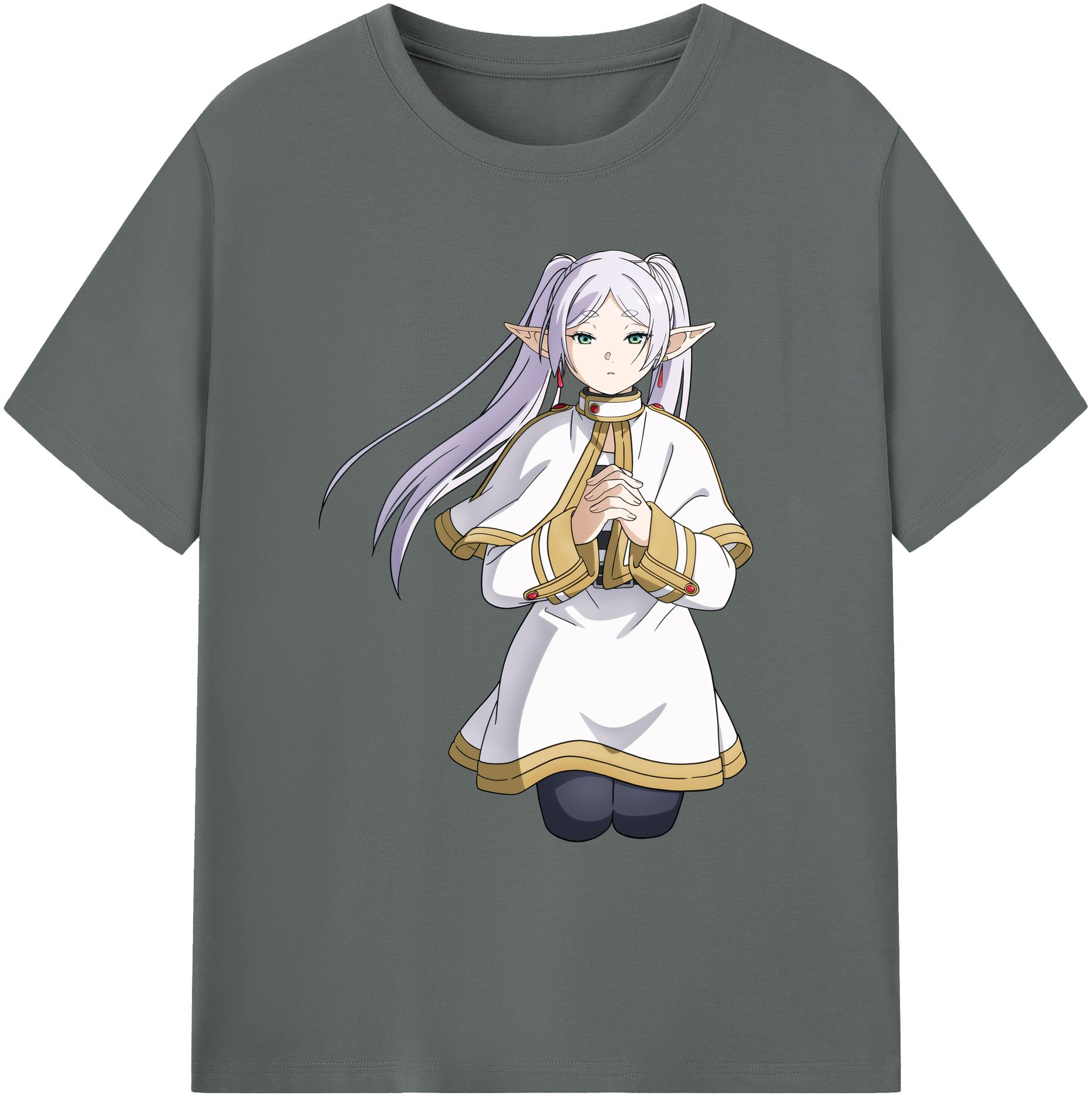 （画像用） 葬送のフリーレン Frieren 綿100％ メンズ半袖Tシャツ｜肌触りやわらか＆通気性